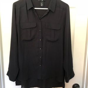 H&M black button down shirt